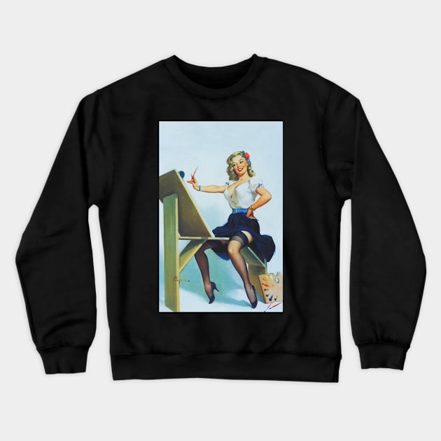 Gillette Elvgren Crewneck Sweatshirt by AtomicMadhouse